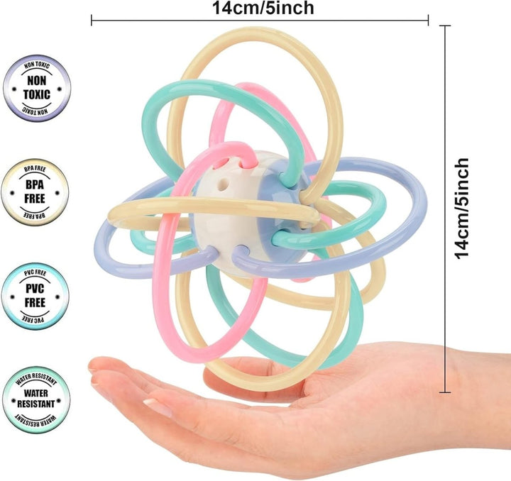 Soft Manhattan Ball Teething Toy with Rattle for Newborns - 668 - 223 - Planet Junior