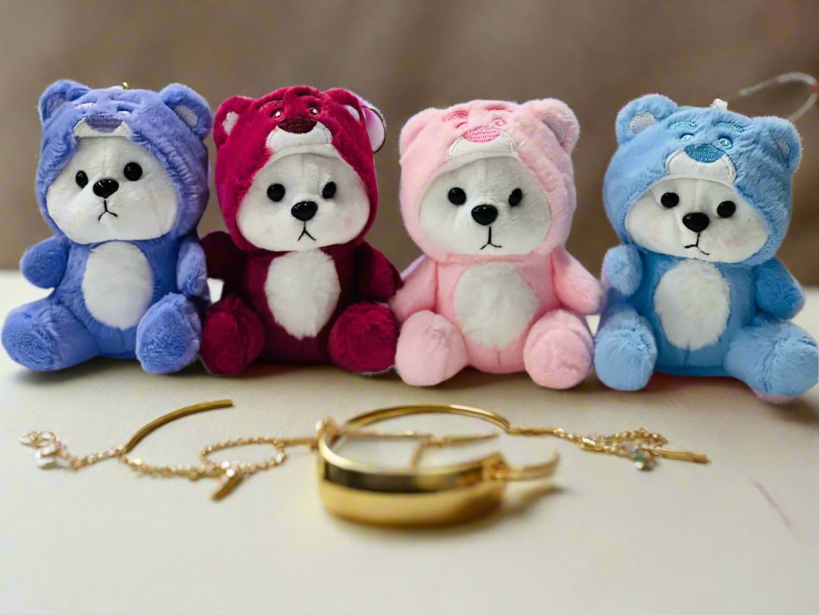 Soft Stuff Hoodie Bear Keychain - Planet Junior