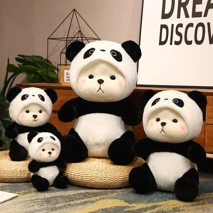 Soft Stuffed Panda Bear with Cap - SSTRBRS - 1 - Planet Junior