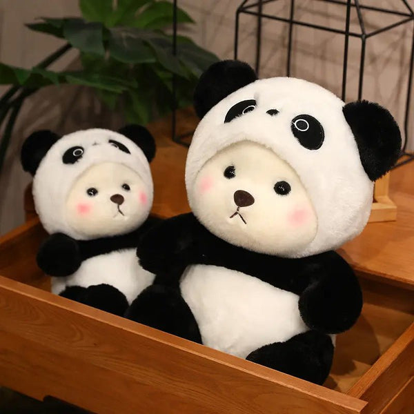 Soft Stuffed Panda Bear with Cap - SSTRBRS - 1 - Planet Junior