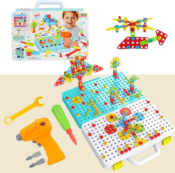 STEM Learning Construction Set with Electric Drill - RT232 - Planet Junior