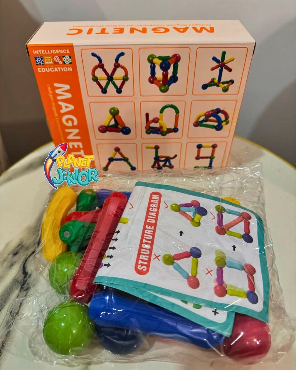 STEM Magnetic Sticks Blocks Set | 25 Pcs – Planet Junior