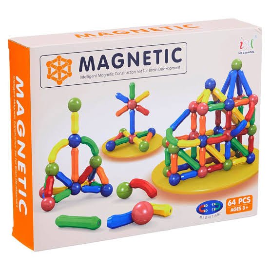STEM Magnetic Sticks Blocks Set | 64 Pcs - RTM64 - Planet Junior