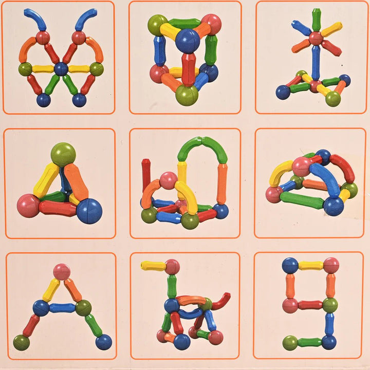 STEM Magnetic Sticks Blocks Set | 64 Pcs - RTM64 - Planet Junior