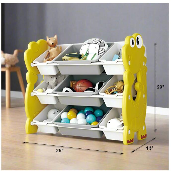 Storage Organizer Box with 3 Shelves and 9 Boxes - BLL - TB - 0089 - Planet Junior