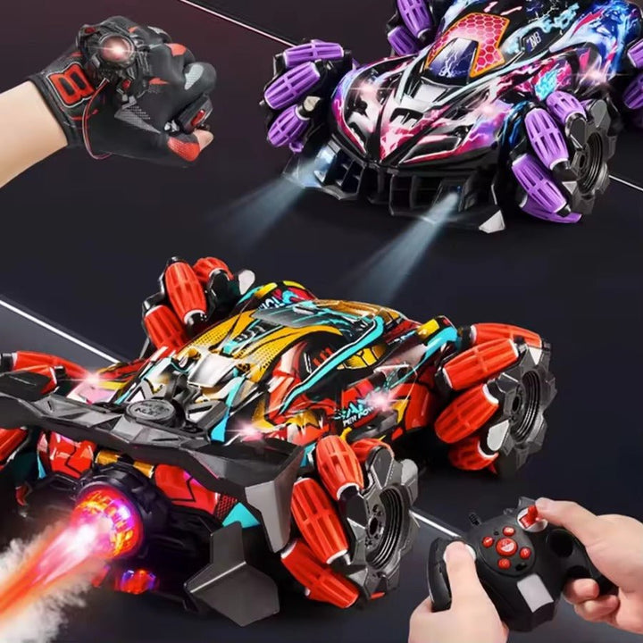 Stunning Stunt Action Gesture - Controlled Remote Control Car with Smoke & Control Glove - AKT - 21003 - Planet Junior