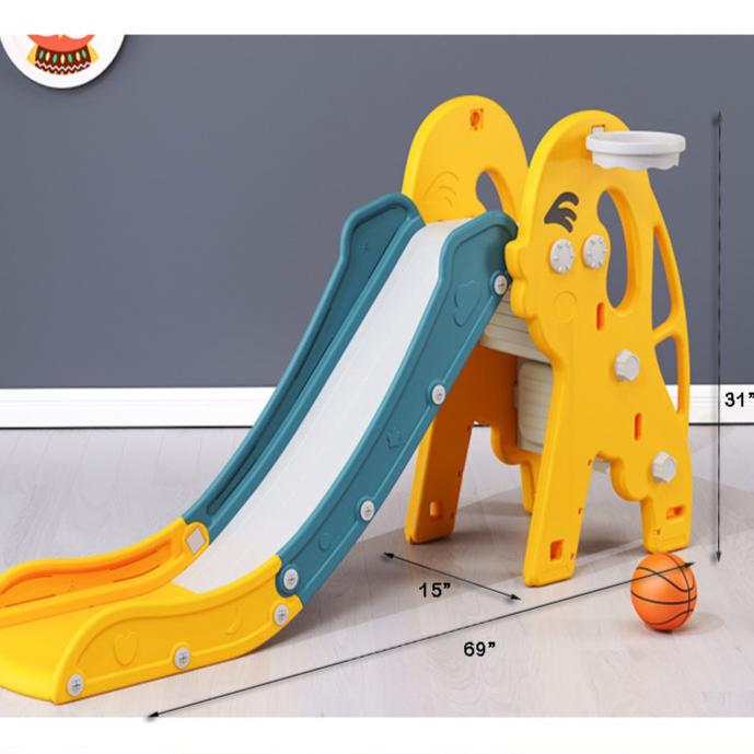 Sturdy Kids Slide for Safe Playtime | L - 69" W - 15" H - 31" - BLL - SL - 005EDS - Planet Junior