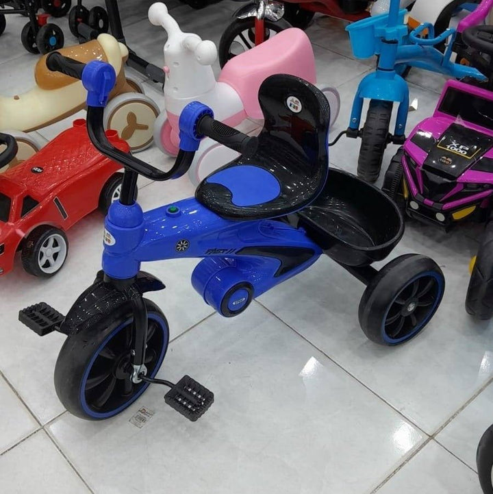 Stylish Kids Tricycle with Rear Storage Bucket - BLL - T - 1617TS - Planet Junior