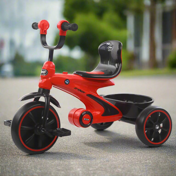 Stylish Kids Tricycle with Rear Storage Bucket - BLL - T - 1617TS - Planet Junior