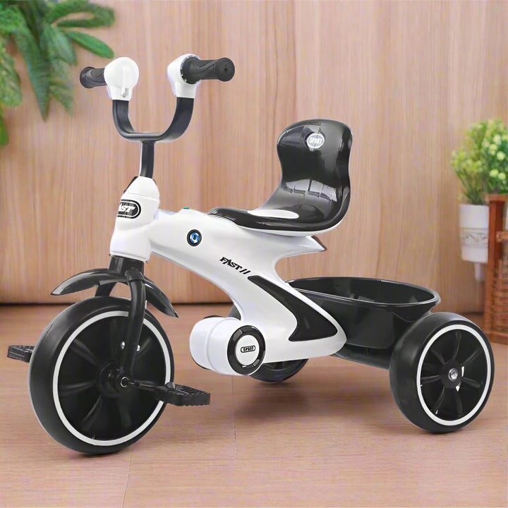 Stylish Kids Tricycle with Rear Storage Bucket - BLL - T - 1617TS - Planet Junior