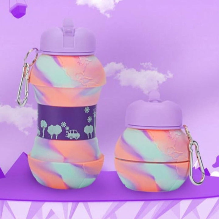 Stylish Multicolour Fold Water Bottle for Kids - BLL - WB - 116 - 1 - Planet Junior