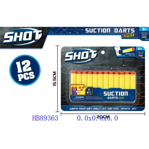 Suction Darts Shot | Pack of 12 - BLL - GN - 96K - 12A - Planet Junior