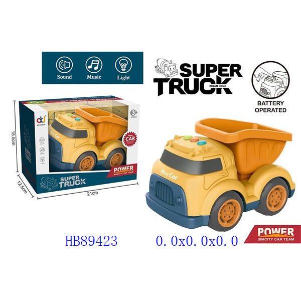 Super Truck with Music and Light - BLL - DK - 862 - 4BA - Planet Junior