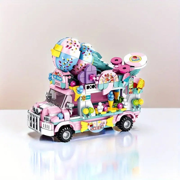 Sweet Ice Cream Bus Building Blocks Kit - BLL - BL - 98393 - Planet Junior