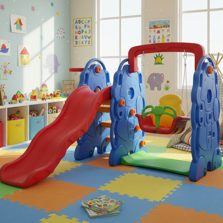 Swing & Slide Playset – Durable Steel Build & Safe Outdoor Fun - BLL-SL-093-1 - Planet Junior