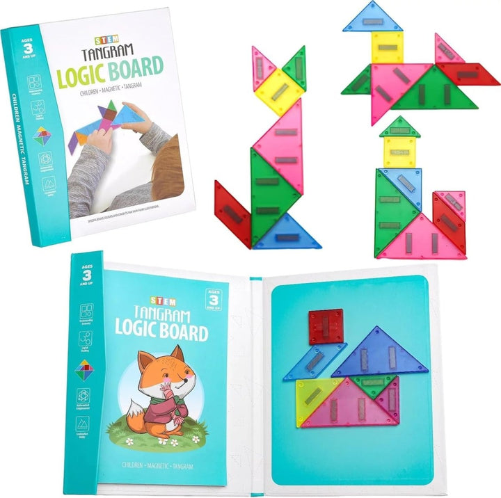 Tangram Puzzle Board with Magnetic Pieces - J026 - Planet Junior