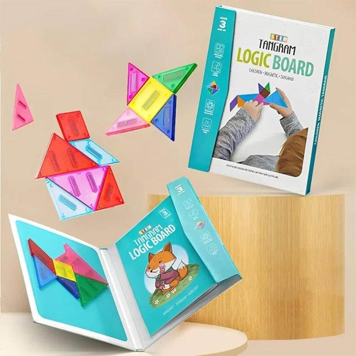 Tangram Puzzle Board with Magnetic Pieces - J026 - Planet Junior