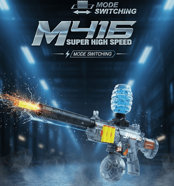 Three - Mode Electric M416 Soft Bullet & Water Blaster Gun – Dual Ammo Shooting Toy with Rechargeable Power - AKT-G575-1 - Planet Junior