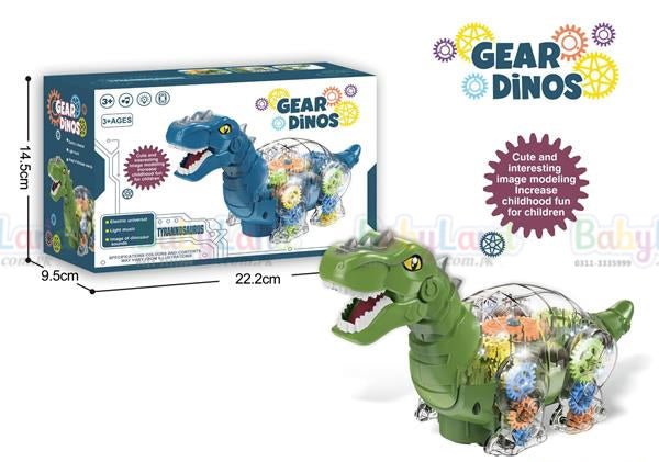 Transparent Gear Dinosaur with Flash Light and Music - BLL - MT - 05 - 2QF - Planet Junior