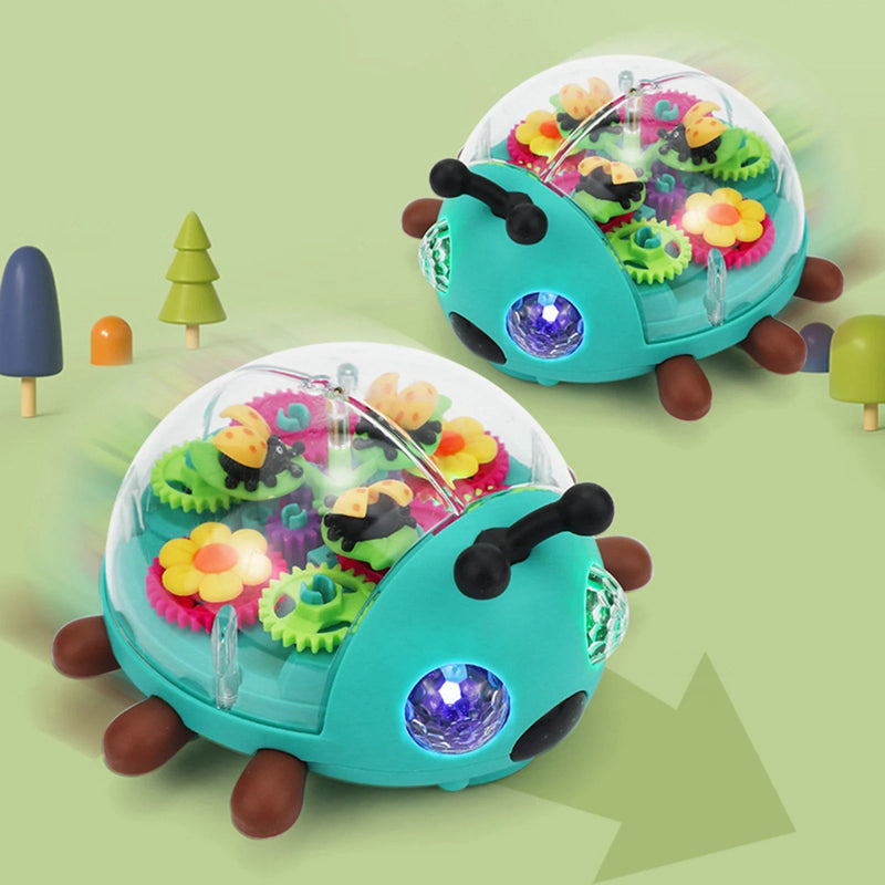 Transparent Gear Lady Bug with Music and Lights - BLL - MT - 3039 - YJ - Planet Junior