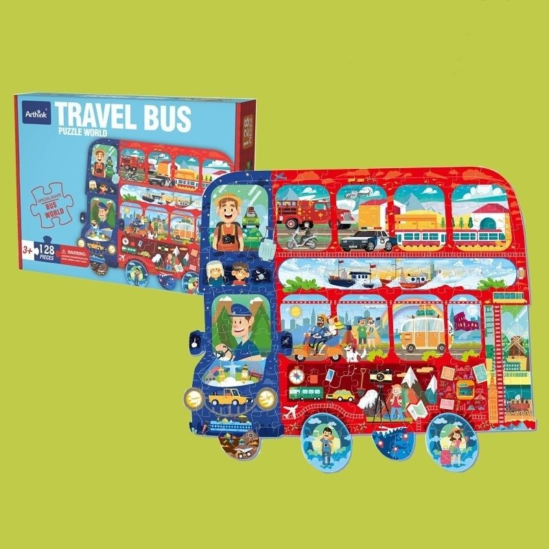 Travel Bus Fun Puzzle 128 Pcs - BLL - ET - 2121 - 3 - Planet Junior