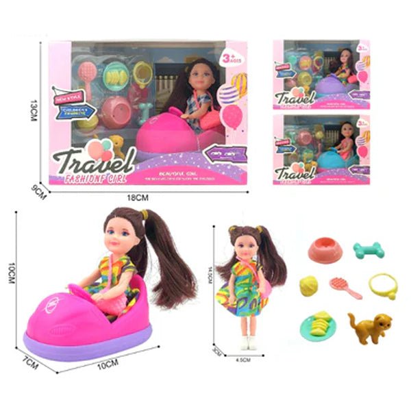 Travel Fashion Beautiful Doll with Accessories - BLL - GT - 1807 - 3 - Planet Junior