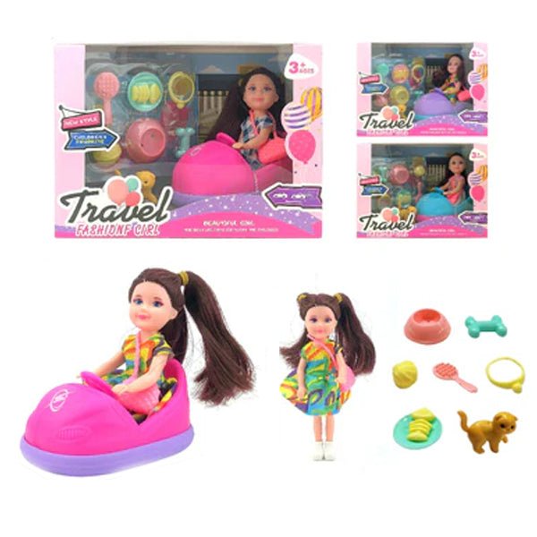 Travel Fashion Beautiful Doll with Accessories - BLL - GT - 1807 - 3 - Planet Junior