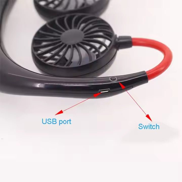 Travel - Friendly Dual Fan Neck Cooler - BLL - HH - 1A - Planet Junior