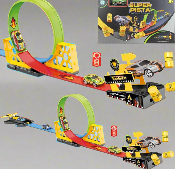 Turbo Spin Race Track Toy Set with Car Launcher - BLL - TR - 663 - 001T - Planet Junior