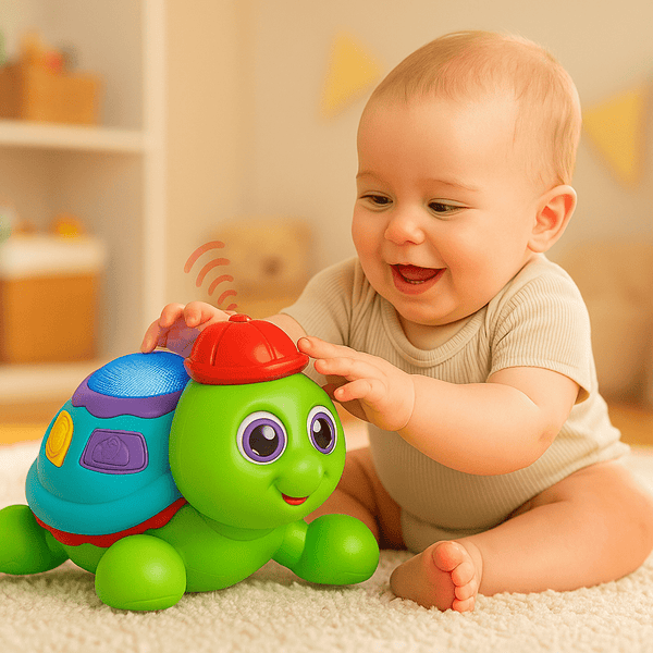 Turtles Blows the Ball – Interactive Rolling Turtle With Air - Blowing Fun - Rt-720C2 - Planet Junior