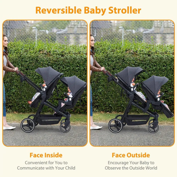 Twin Baby Stroller – Safe, Comfortable & Easy to Maneuver - BLL-TS-600T - Planet Junior