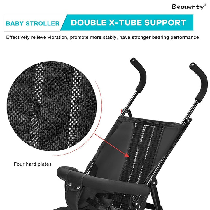 UltraLight Foldable Baby Stroller – Compact, Shock - Absorbing &amp; Travel - Ready - BLL - BG - 1011 - Planet Junior