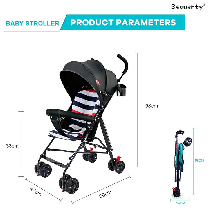 UltraLight Foldable Baby Stroller – Compact, Shock - Absorbing &amp; Travel - Ready - BLL - BG - 1011 - Planet Junior