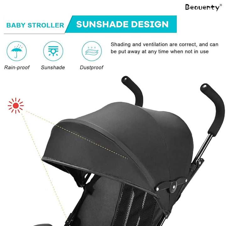 UltraLight Foldable Baby Stroller – Compact, Shock - Absorbing &amp; Travel - Ready - BLL - BG - 1011 - Planet Junior