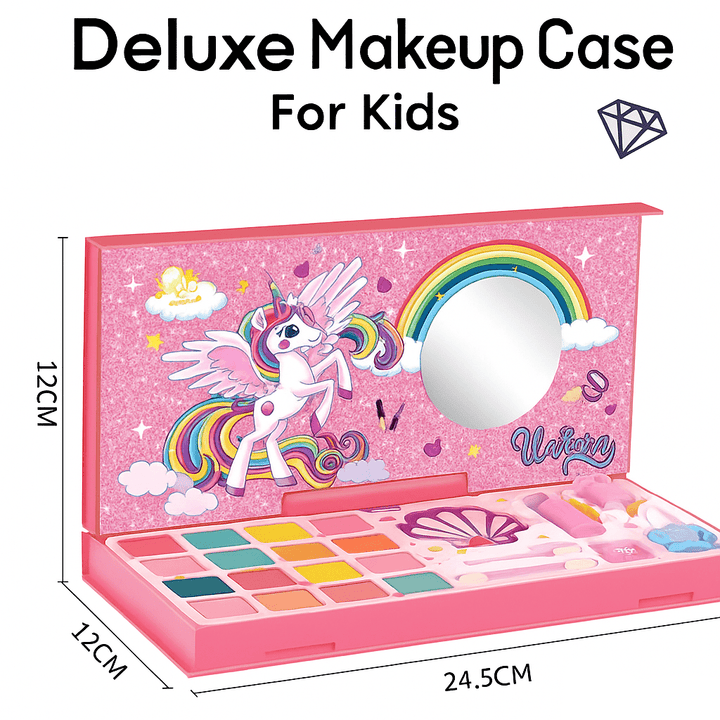 Unicorn Deluxe Makeup Case for Kids – All - in - One Cosmetic & Accessory Set - AKT-AA-2813 - Planet Junior