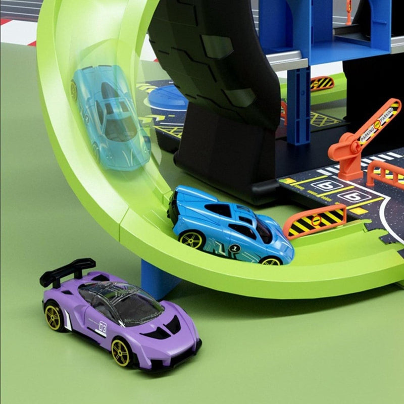 Wheel Themed Car Track Parking Lot - SLT502 - Planet Junior