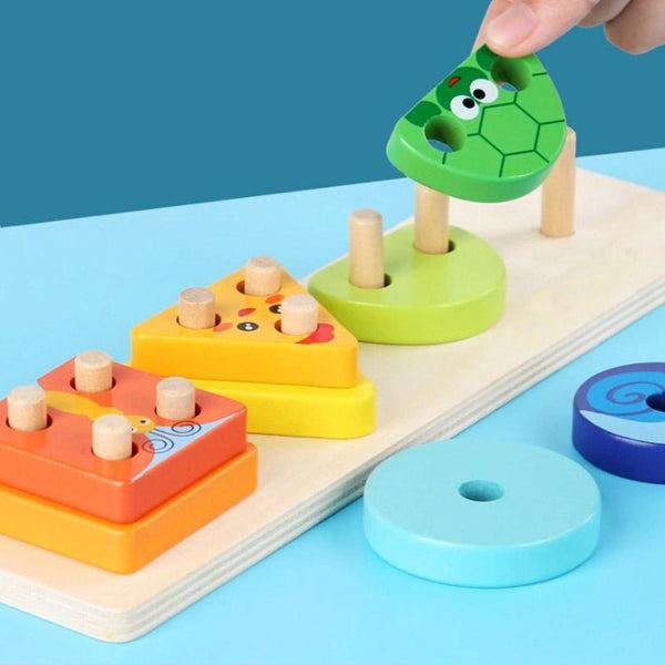 Wooden Animal Shape Sorting Set - BLL - MT - 2105Q - Planet Junior