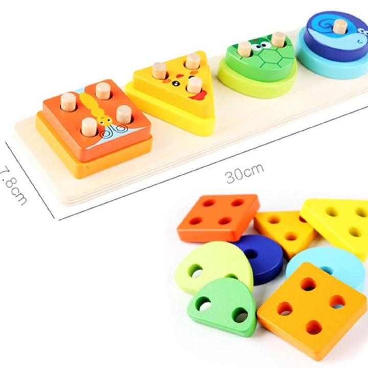 Wooden Animal Shape Sorting Set - BLL - MT - 2105Q - Planet Junior