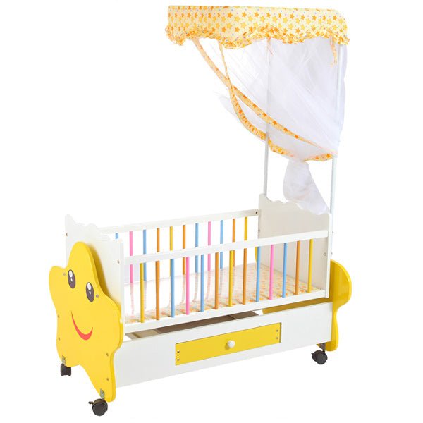 Wooden Cherish Sleep Cot with Drawer - BLL - BC - 004 - 2AK - Planet Junior