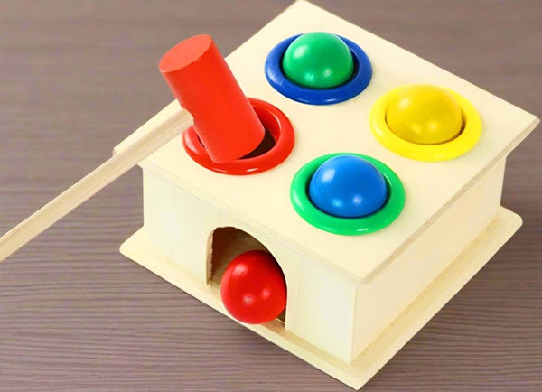 Wooden Color Recognition Hammering Ball Activity Box - BLL - WET - 403 - YW - Planet Junior