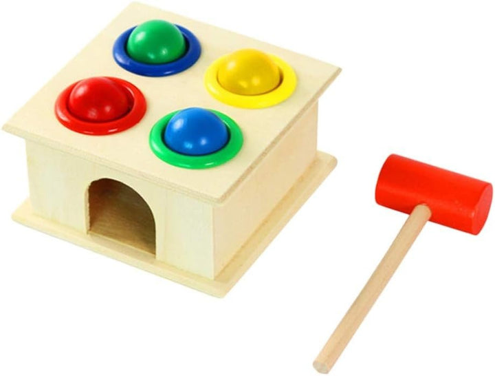 Wooden Color Recognition Hammering Ball Activity Box - BLL - WET - 403 - YW - Planet Junior