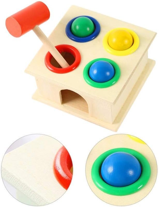 Wooden Color Recognition Hammering Ball Activity Box - BLL - WET - 403 - YW - Planet Junior