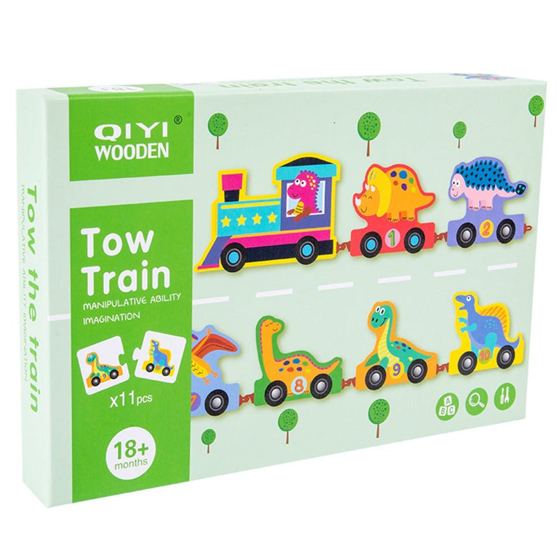 Wooden Educational Tow Train - BLL - WET - 0551 - Planet Junior