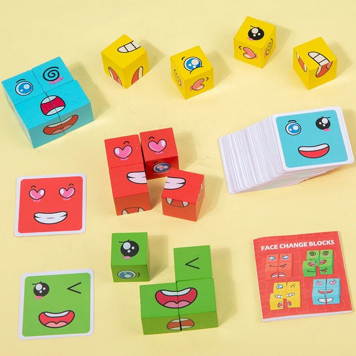 Wooden Face Changing Blocks - RT0270 - Planet Junior