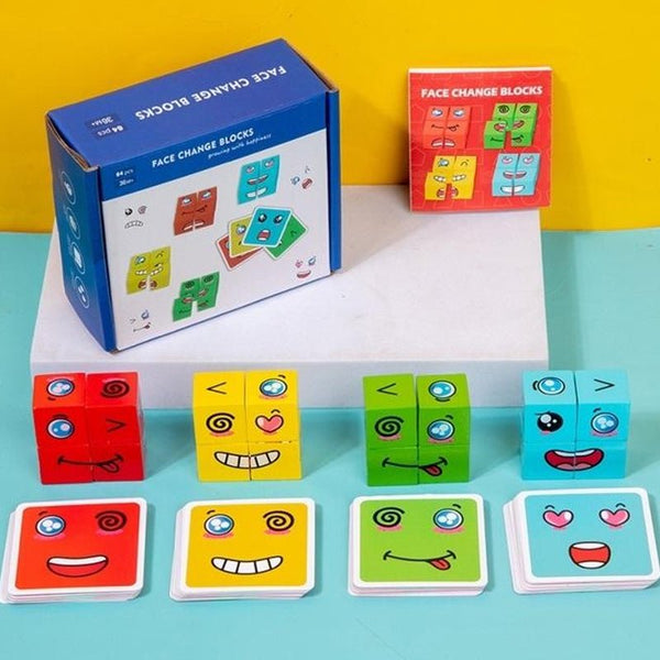 Wooden Face Changing Blocks - RT0270 - Planet Junior