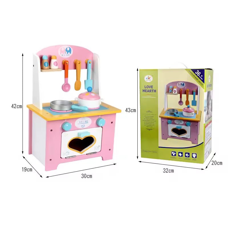 Wooden Kitchen Cooking Play Set - BLL - WET - 7064 - Planet Junior