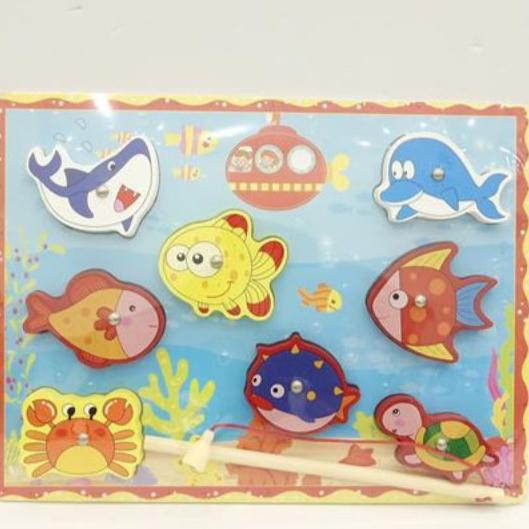 Wooden Magnetic Fish Catching and Sorting Game - BLL - WET - 062 - 1 - Planet Junior