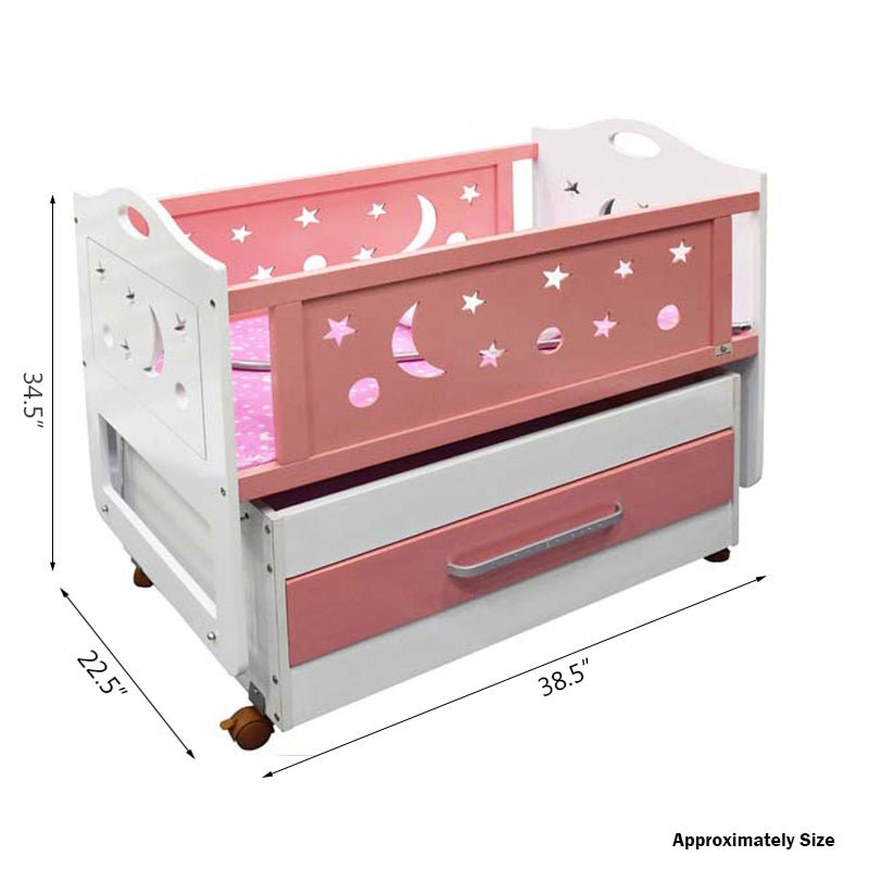 Wooden Nest Ease Baby Cot with Swing - BLL - BC - 208KD - Planet Junior