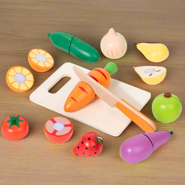 Wooden Premium Cutting Fruit Set Cutting Role - Playing - AS178 - Planet Junior