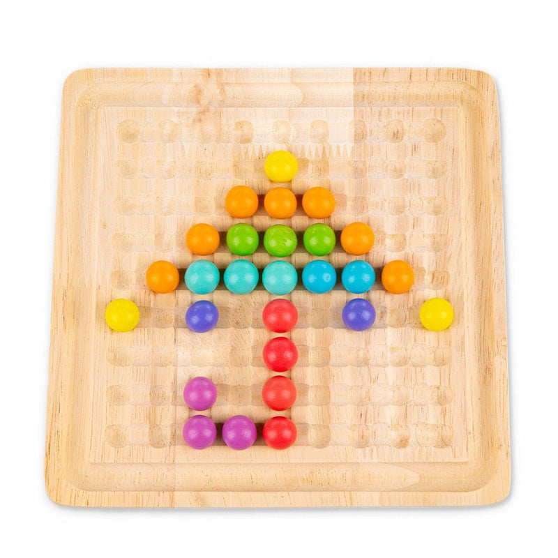 Wooden Puzzle Balls Beads Montessori Learning Colors Counting Game - Planet Junior